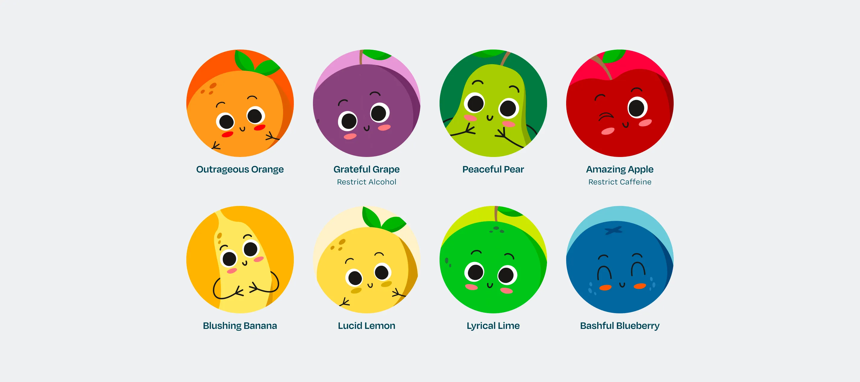 Fun avatars we created to make the initial profile setup fun
